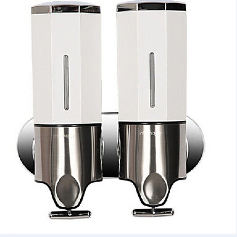 Contemporary square Wall-mounted Bathroom Accessories Stainless Steel Soap Dispenser