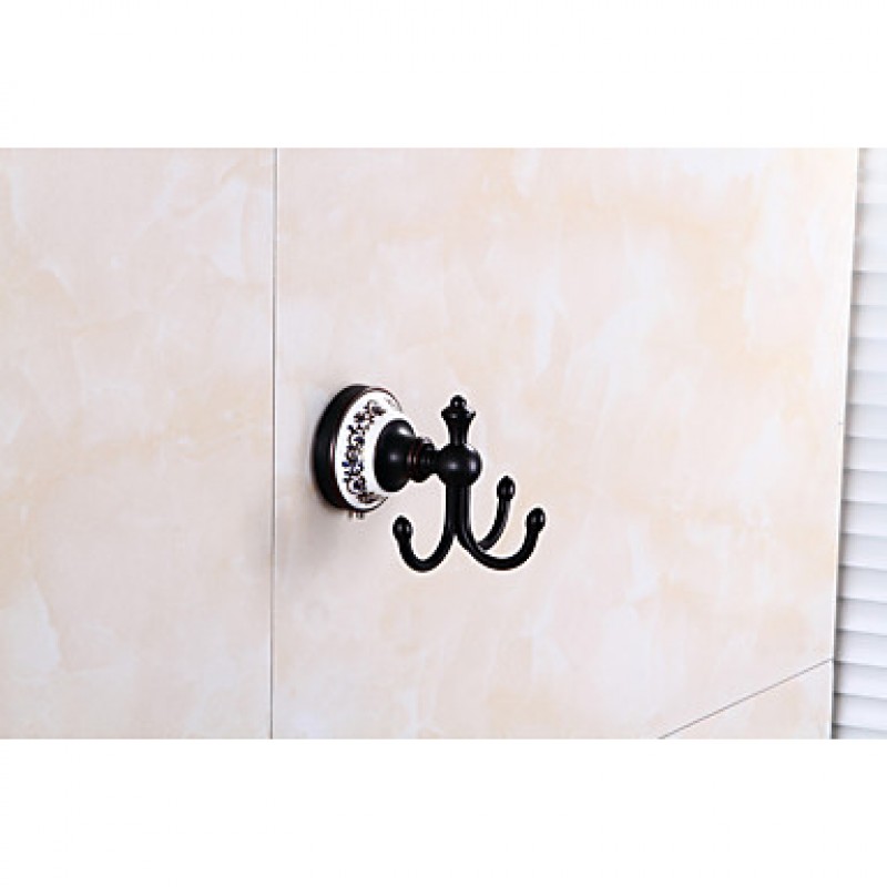 Bathroom Accessory Set / Towel Ring / Toilet Paper Holder / Robe Hook / Soap Dish / Oil Rubbed Bronze/Soap basket