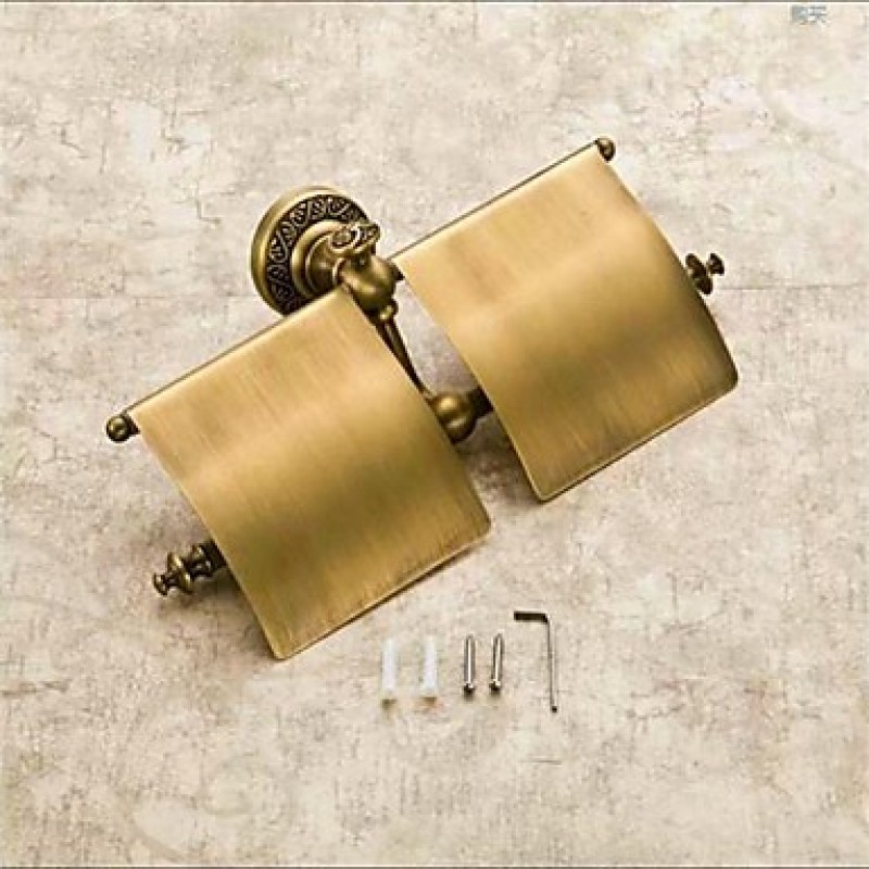 Toilet Paper Holder Antique Bronze Wall Mounted 31*7*13cm(12.2*2.75*5.11inch) Brass Antique