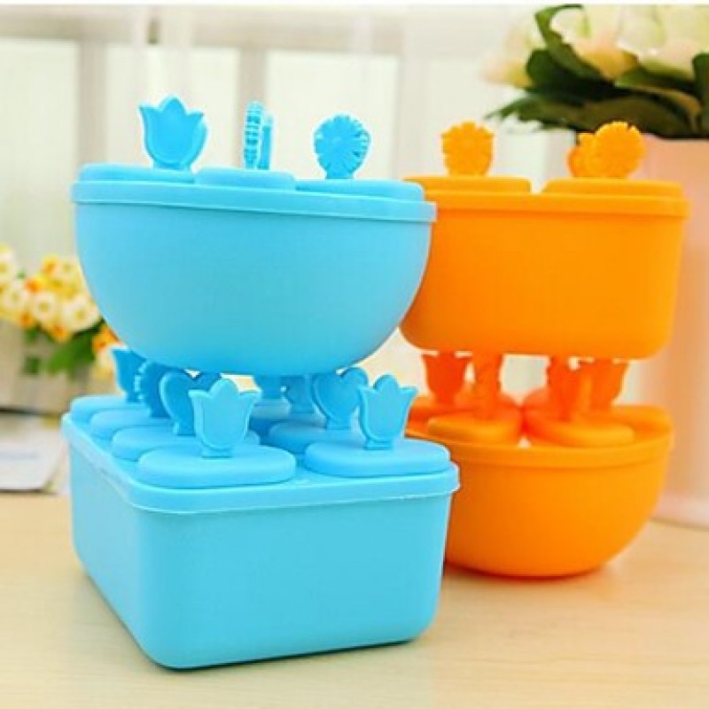 1Set Pop Mold Popsicle Maker Mould Tray Pan Kitchen Ice Cream DIY