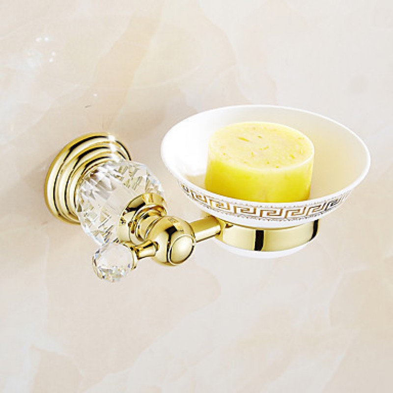 Soap Dispenser / Bathroom Gadget / Gold11*6.5*7 /Brass / Crystal /Contemporary /11 6.5 0.61