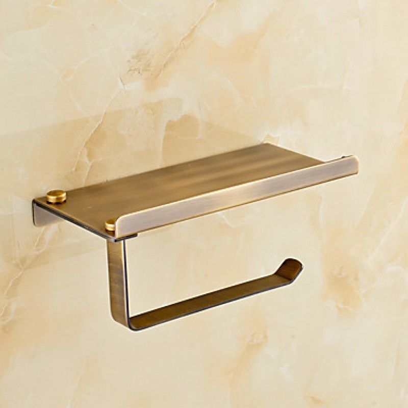 Polished Brass Finishing Solid Brass Material toilet paper holder bathroom mobile holder toilet paper holder