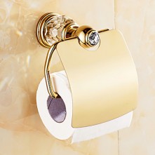Crystal and Gold Color Toilet Paper Holder , Neocl...