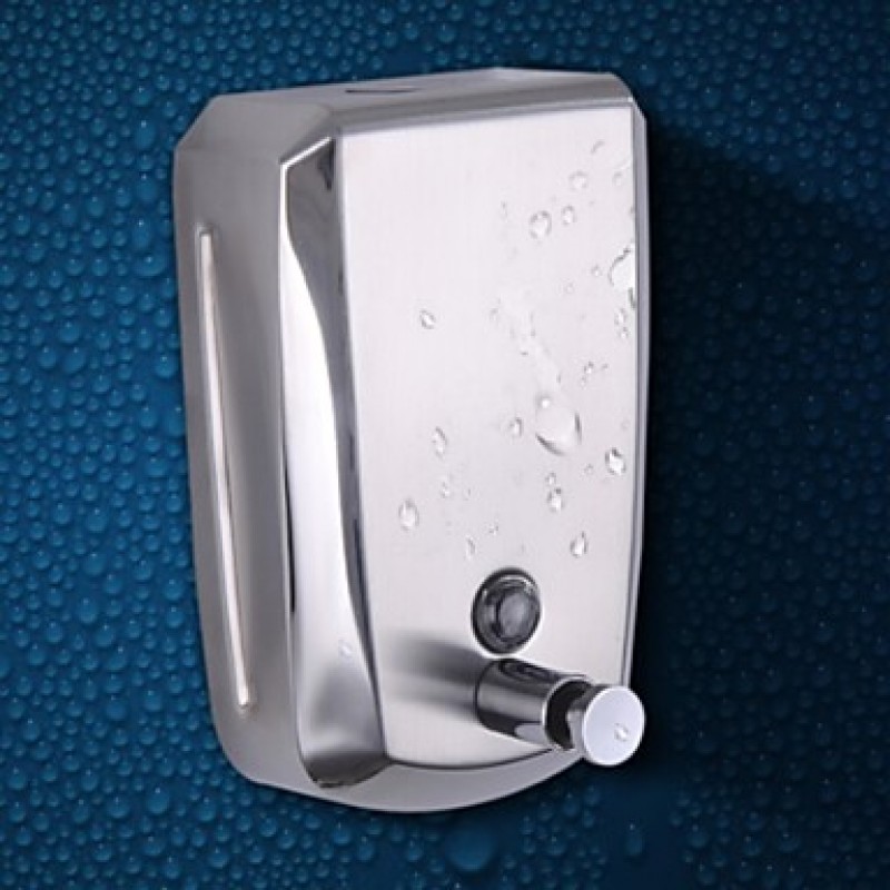 Contemporary Wall-mountedMirror Polished Bathroom Accessories Soap Dispenser