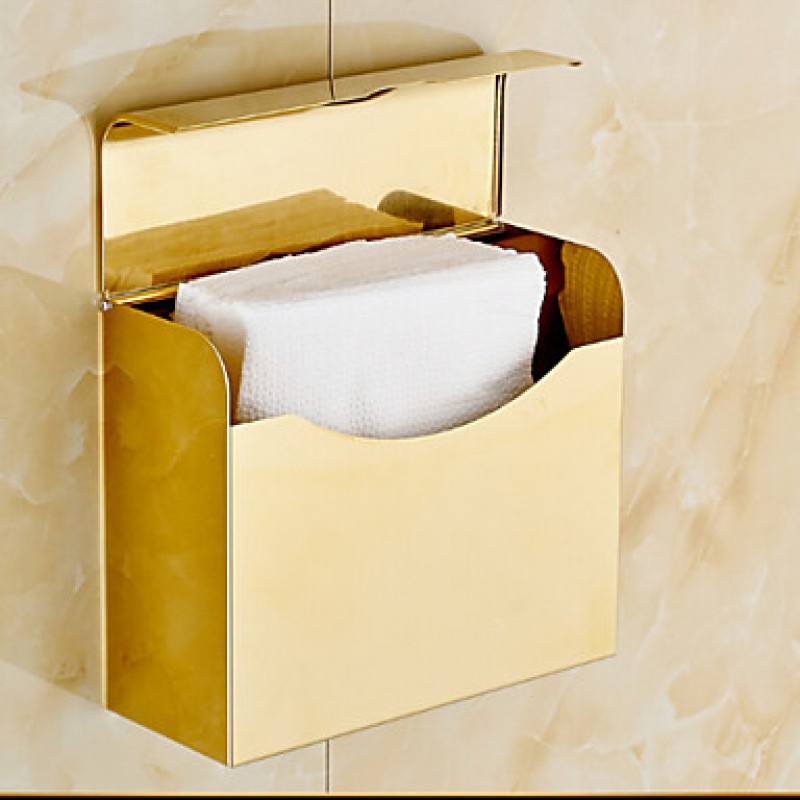 Gold Bathroom Accessories Solid Stainless Steel Toilet Paper Holders