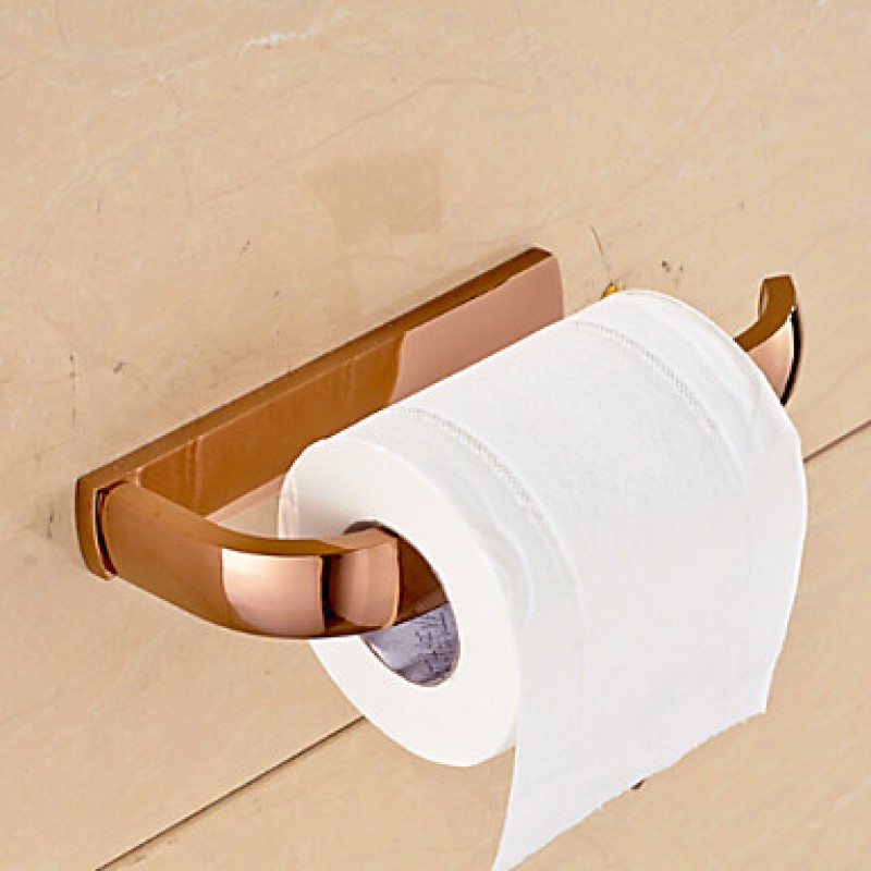 Rose Gold Bathroom Accessories Solid Brass Toilet Paper Holders