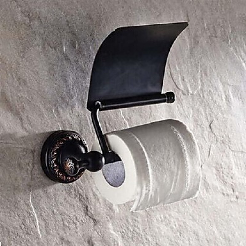 Toilet Paper Holder Oil Rubbed Bronze Wall Mounted 140 x 134 x 66mm (5.51 x5.27 x 2.59") Brass Antique