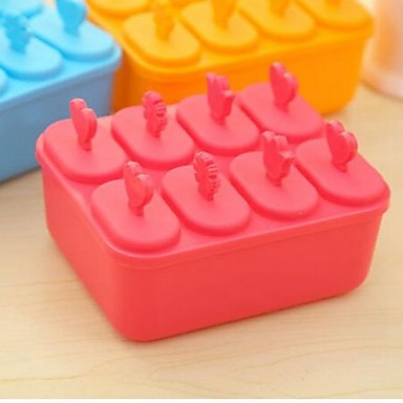 1Set Pop Mold Popsicle Maker Mould Tray Pan Kitchen Ice Cream DIY