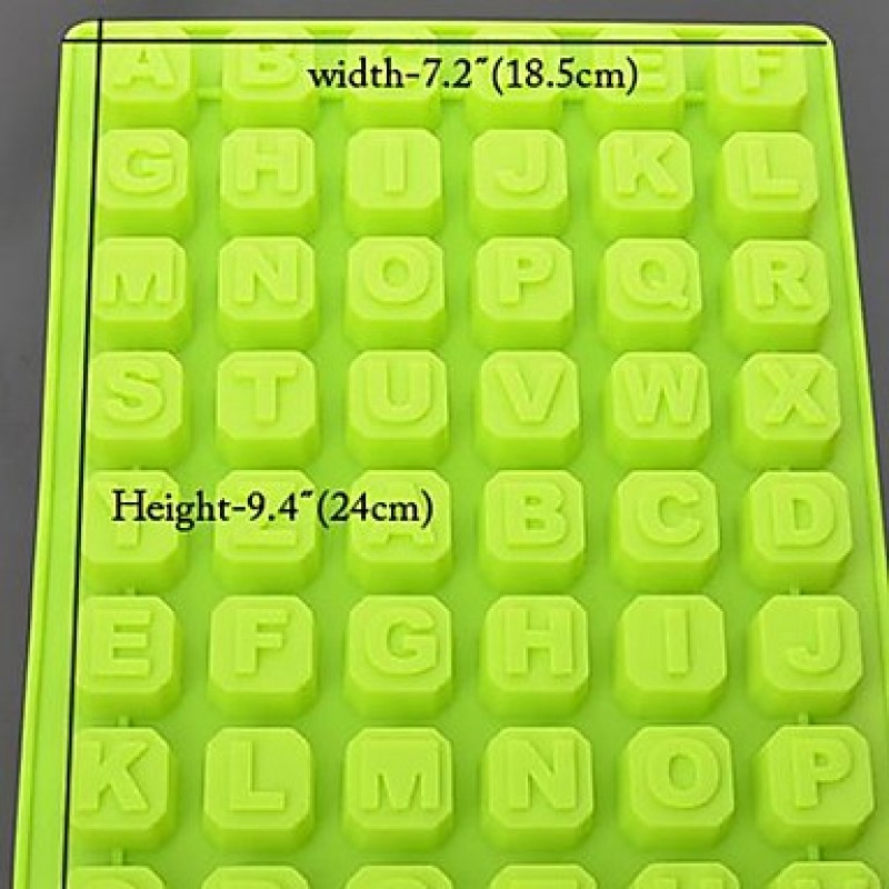 48 Grid of Letters Ice Mould Plastic Random Color(11.8x7x0.92 inch)