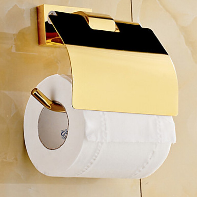 Gold Bathroom Accessories Solid Brass Toilet Paper Holders