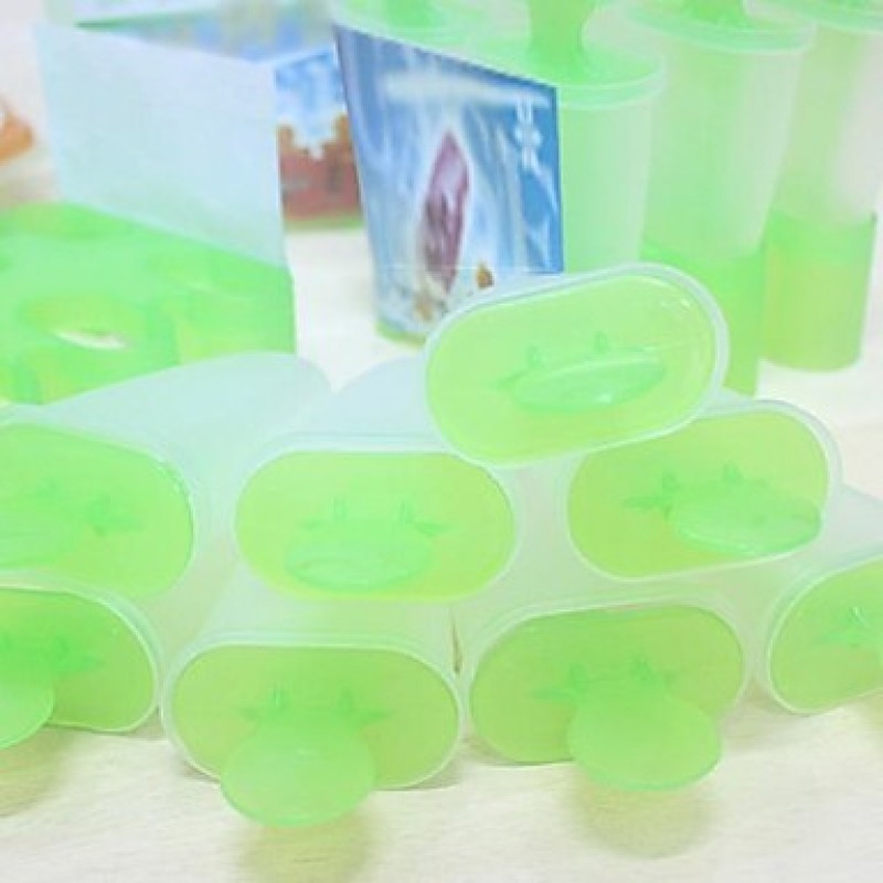 8 pcs DIYIce Cream Pop Mold Popsicle Maker (Random Color), Plastic5.6"x5.4"x5"