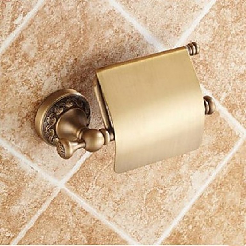 Toilet Paper Holder Antique Brass Wall Mounted 140 x 134 x 66mm (5.51 x5.27 x 2.59") Brass Traditional