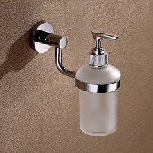 Silver Brass Wall-mounted Liquid Soap Dispenser