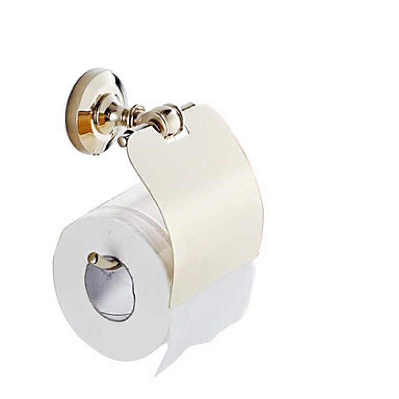 Toilet Paper Holder / Polished Brass / Wall Mounted /20*10*20 /Brass /Antique 20 0.64