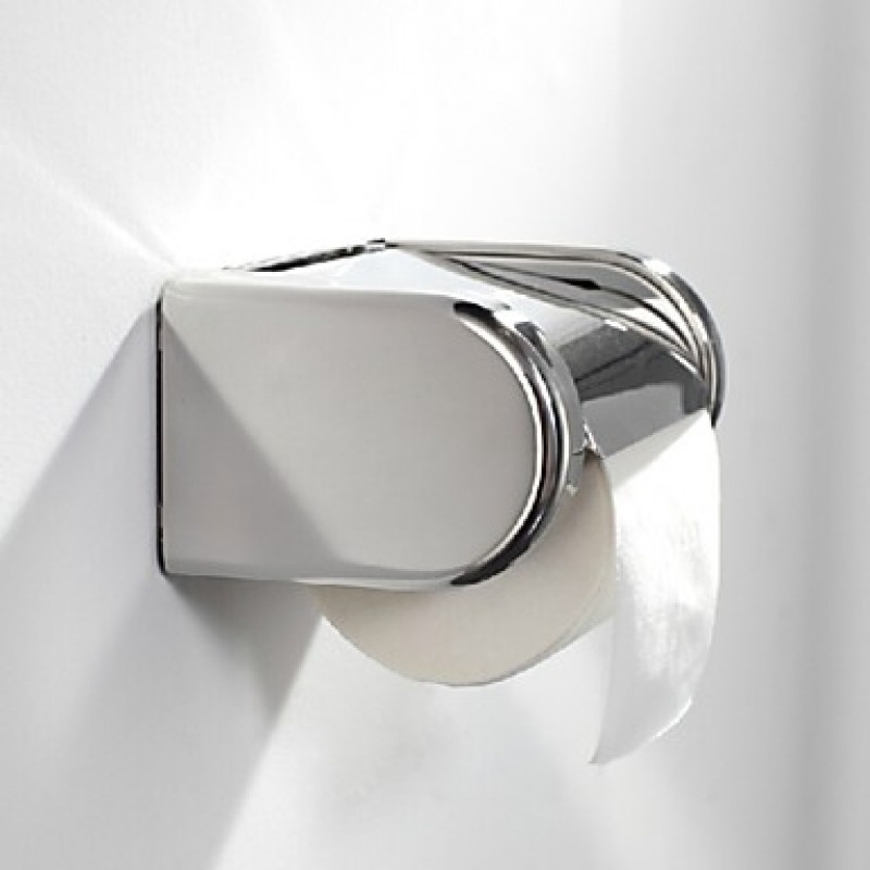 Bathroom Chrome Finished Stainless Steel Toilet Wall Mounted Paper Roll Holder
