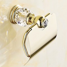 European Style Solid Brass Crystal Gold Bathroom S...