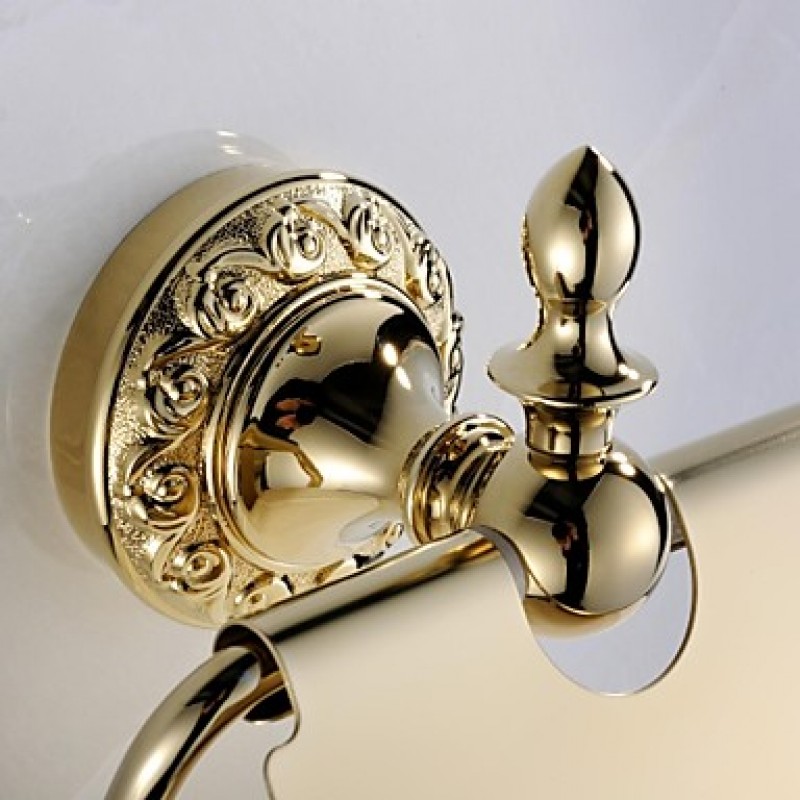 Toilet Paper Holder Ti-PVD Wall Mounted 13*6*17cm(5*2.3*6.7inch) Brass Antique