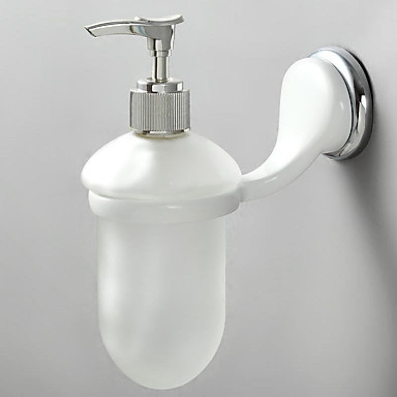 Contemporary Wall-mountedMirror Polished Bathroom Accessories Soap Dispenser