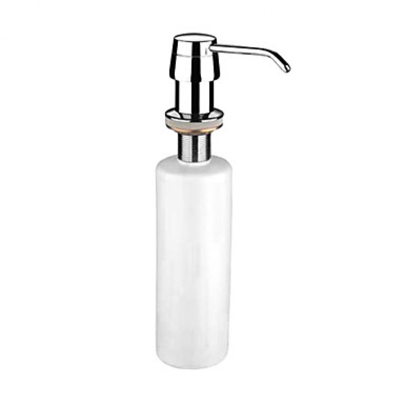Soap Dispenser Chrome Wall Mounted 250 x 90 x 90mm (9.84 x 3.54 x 3.54") Stainless Steel Contemporary