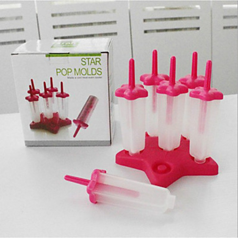 6PCS DIY Ice Cream Popsicle Mold Food Grade HomemadeRandom color