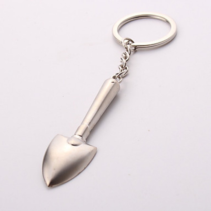 Mini Ice Cream Spoon Shovel Shovel Key Organizer Metal Spade Simulation Tools Key Holder Ring Chain Gift
