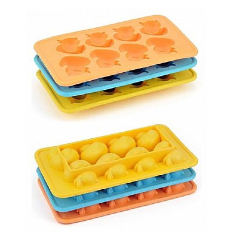 Cartoon Duck Ice Mould Silicone Ice Cubes (Random Color) , Silicone