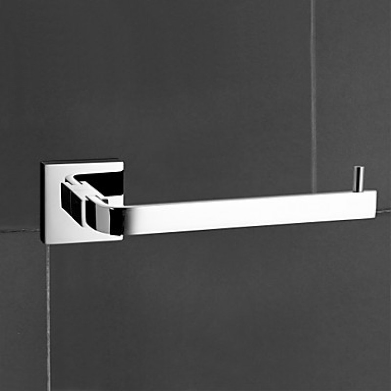  ,Toilet Paper Holder Chrome Wall Mounted 60 x 190 x 48mm (2.36 x 7.48 x 1.88") Brass Contemporary