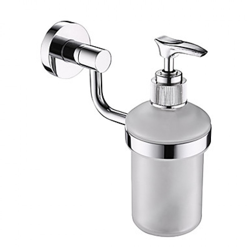 Silver Brass Wall-mounted Liquid Soap Dispenser