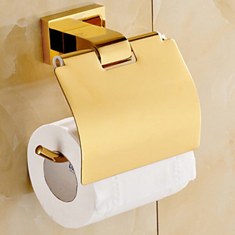 Gold Bathroom Accessories Solid Brass Toilet Paper Holders