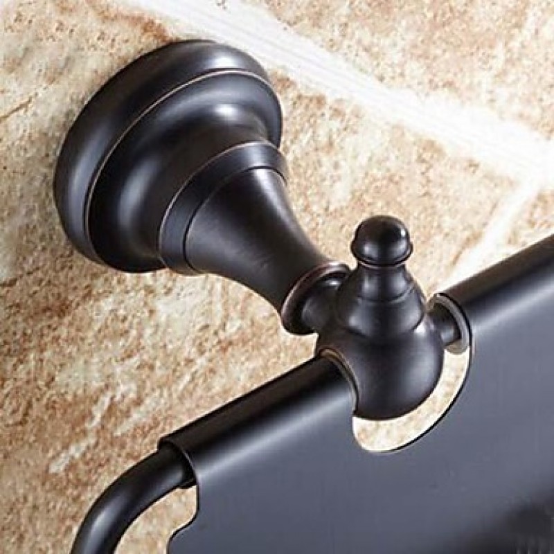 Toilet Paper Holder Oil Rubbed Bronze Wall Mounted 140 x 134 x 66mm (5.51 x5.27 x 2.59inch) Brass Antique