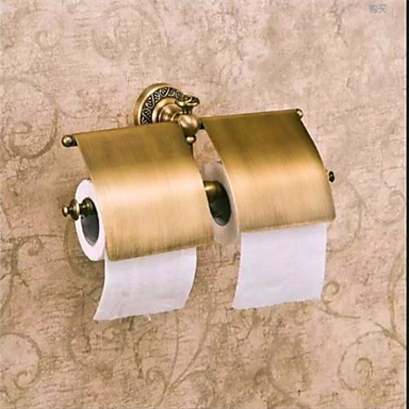 Toilet Paper Holder Antique Bronze Wall Mounted 31*7*13cm(12.2*2.75*5.11inch) Brass Antique