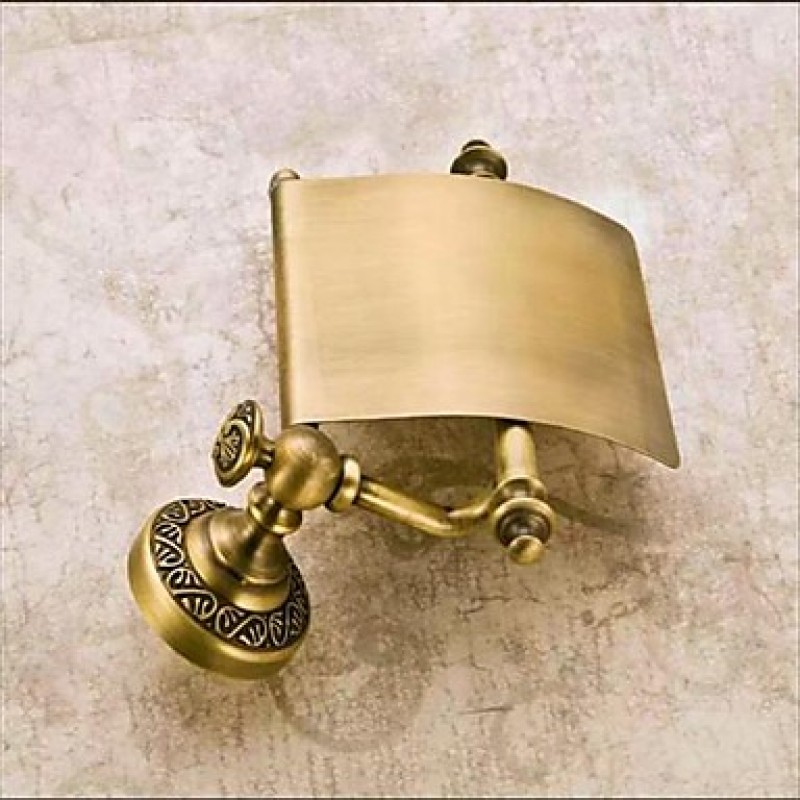 Toilet Paper Holder Antique Bronze Wall Mounted 19*10cm(7.48*2.93inch) Brass Antique