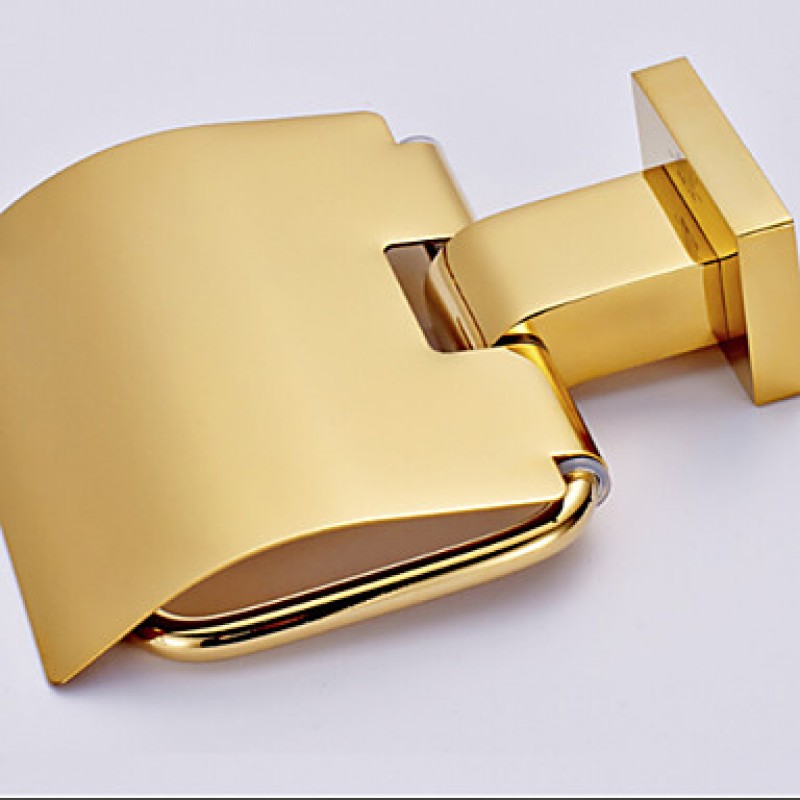 Gold Bathroom Accessories Solid Brass Toilet Paper Holders