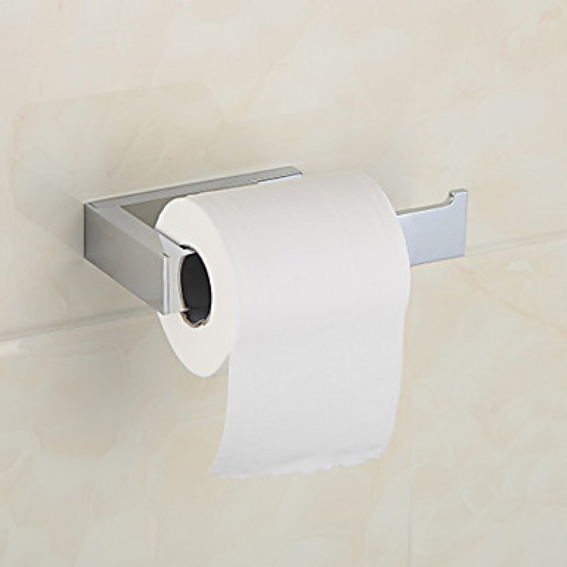 Toilet Paper Holder Chrome Wall Mounted 160 x85 x37mm(6.3"x3.34"x1.46") Brass Contemporary