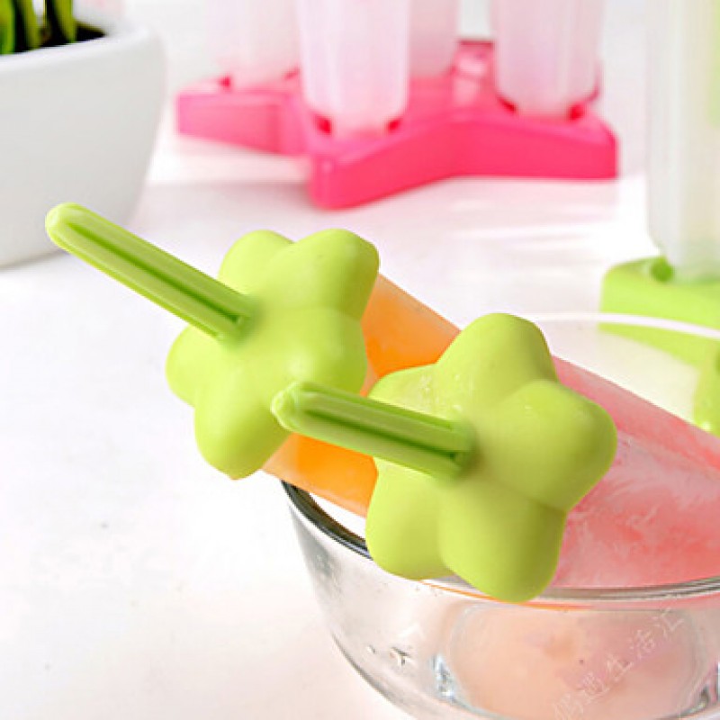 6PCS DIY Ice Cream Popsicle Mold Food Grade HomemadeRandom color