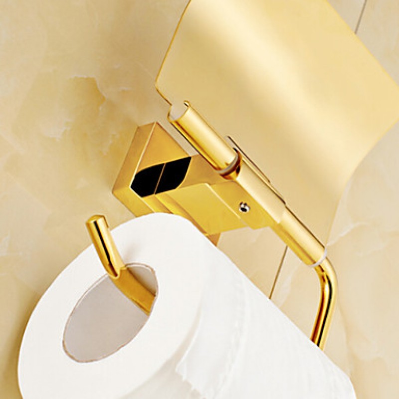 Gold Bathroom Accessories Solid Brass Toilet Paper Holders