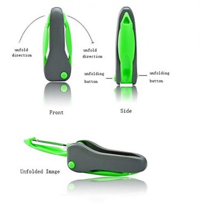 Double Blades Unfoldable Peeler for Multifunctions, Assorted Green and Grey Color