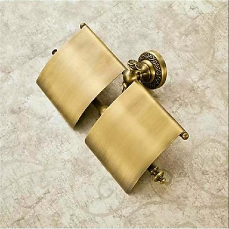 Toilet Paper Holder Antique Bronze Wall Mounted 31*7*13cm(12.2*2.75*5.11inch) Brass Antique