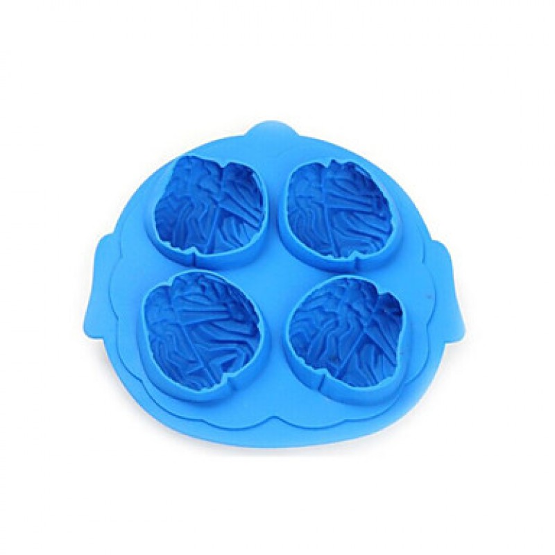 Brain Shape Silica Gel Ice Mould Random Color 16*15.5*3.5cm