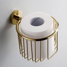 Gold Bathroom Accessories Brass Toilet Paper Holde...