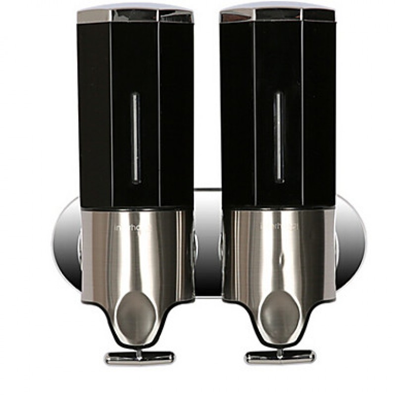 Contemporary square Wall-mounted Bathroom Accessories Stainless Steel Soap Dispenser