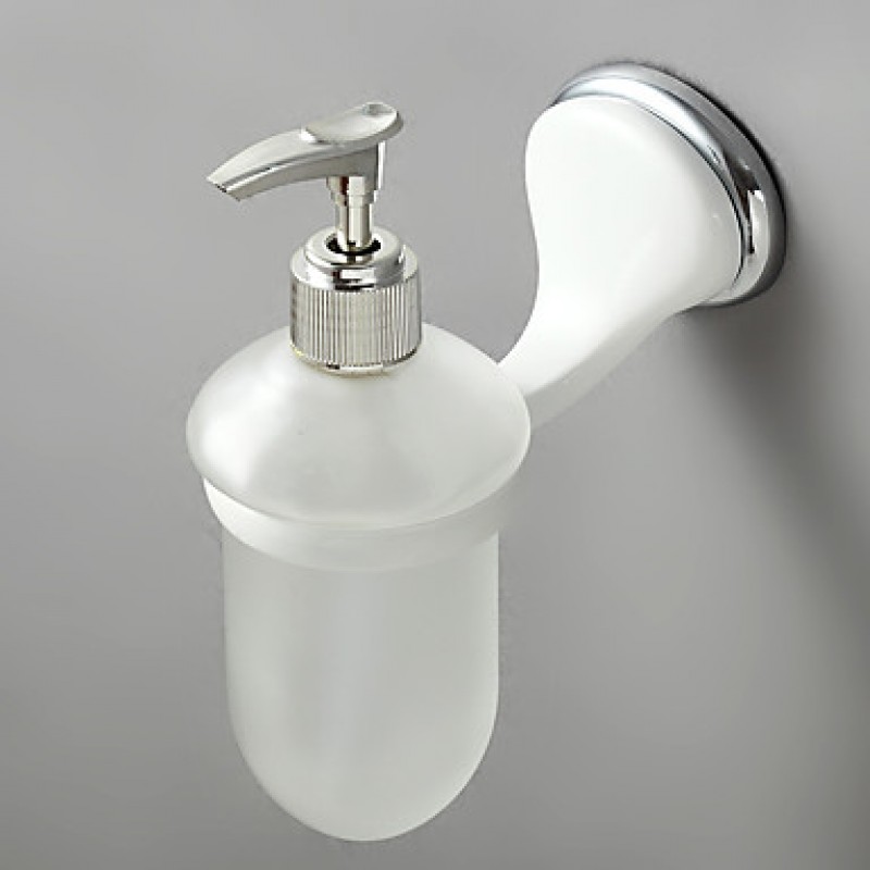 Contemporary Wall-mountedMirror Polished Bathroom Accessories Soap Dispenser