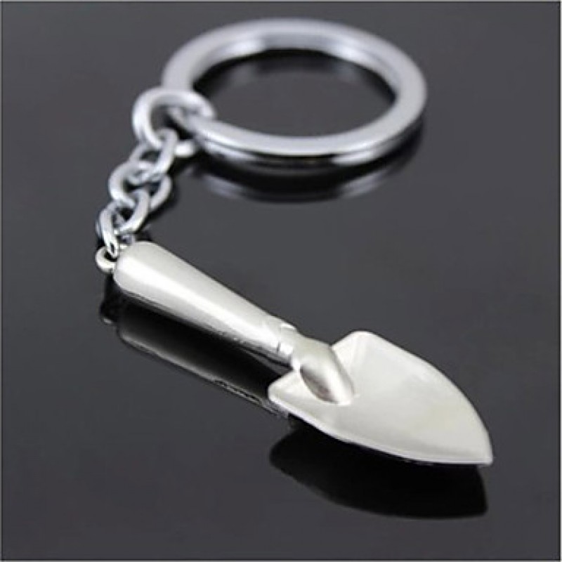 Mini Ice Cream Spoon Shovel Shovel Key Organizer Metal Spade Simulation Tools Key Holder Ring Chain Gift