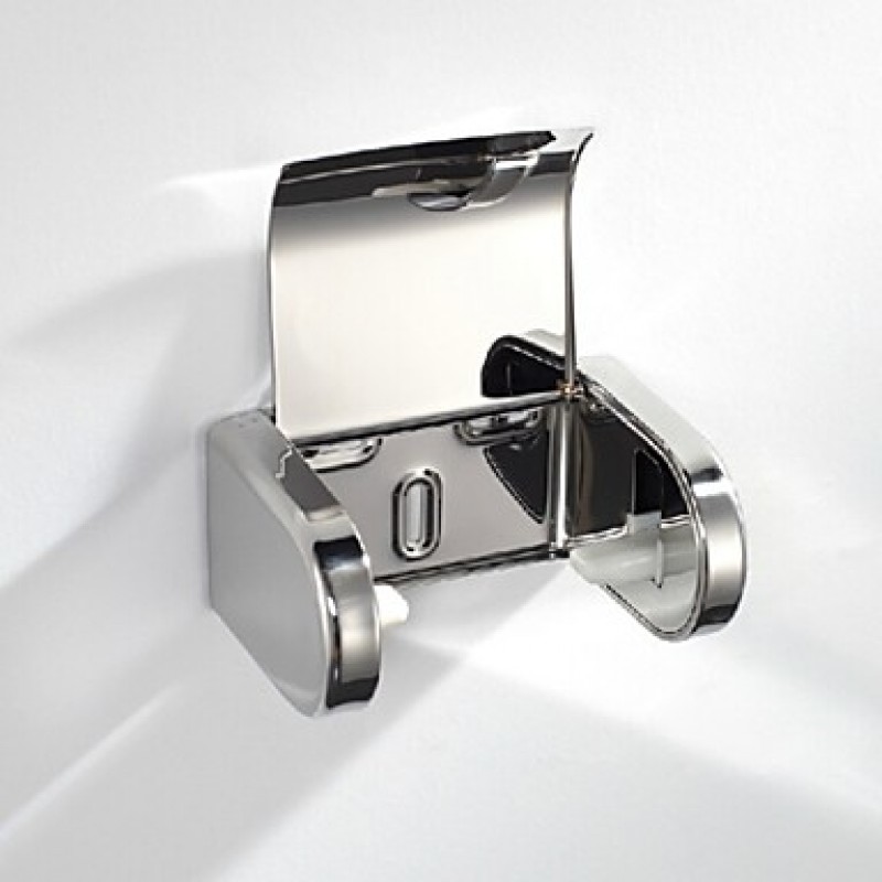 Bathroom Chrome Finished Stainless Steel Toilet Wall Mounted Paper Roll Holder