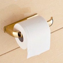 Gold Bathroom Accessories Solid Brass Toilet Paper...