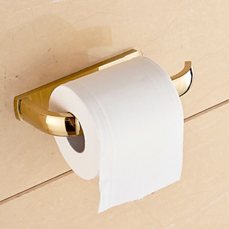 Gold Bathroom Accessories Solid Brass Toilet Paper Holders